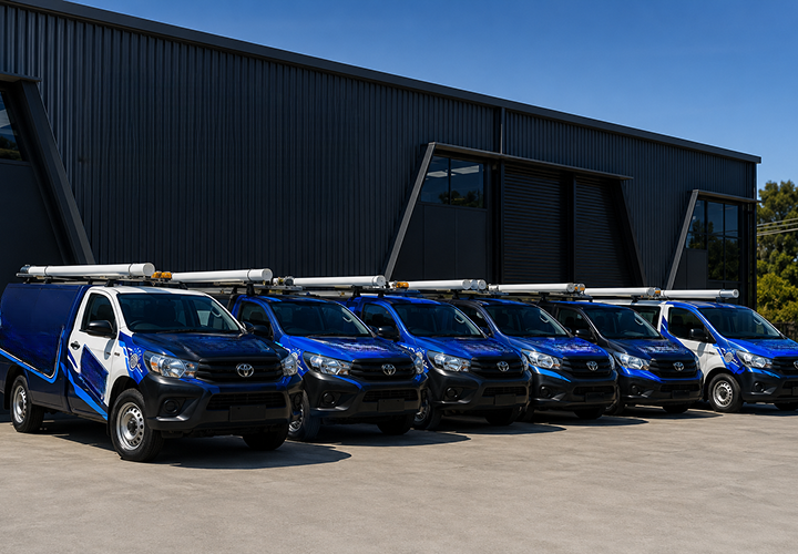 Fleet of Granville Blocked Drains plumbing vans
