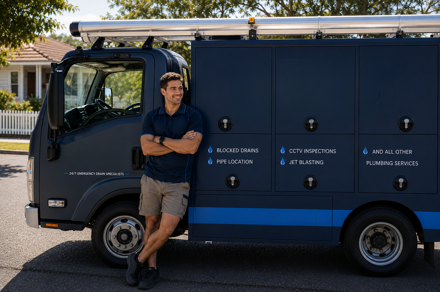 Plumber with Granville Blocked Drains van