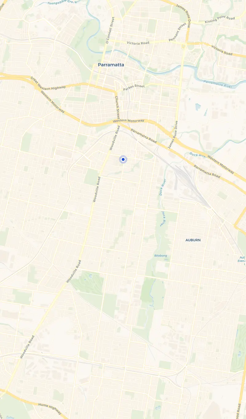Map of the Granville service area and the surrounding suburbs we cover.